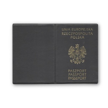 okładka oprawa etui na paszport passport czarny