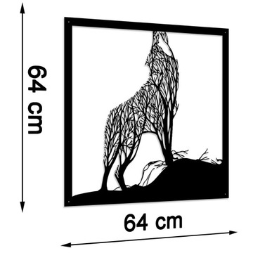 Obraz ażurowy Dekoracja ścienna Panel Drzewo Wilk
