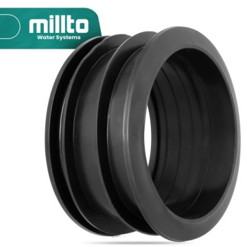 Резиновая водосточная труба для уменьшения желоба 80/110, черная