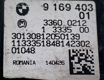 BMW E82 E84 E88 E90 E91 PANEL PŘEPÍNAČ SVĚTEL 9169403