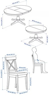 ИКЕА ИНГАТОРП ИНГОЛЬФ Стол Халларп и 4 стула