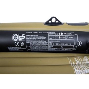PONTON WĘDKARSKI DMUCHANY DO PŁYWANIA FISHMAN Z WIOSŁAMI 252X125 ZESTAW