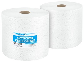 RĘCZNIK PAPIEROWY BIAŁY-CZYŚCIWO CELULOZOWE WELMAX, OPAKOWANIE 2 szt.