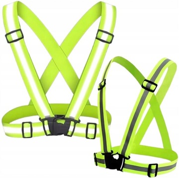 ВЕЛОСИПЕДНЫЙ ЖИЛЕТ ДЛЯ БЕГА СО СВЕТООТРАЖАЮЩИМИ РЕМНЯМИ