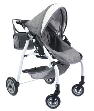 Коляска для кукол из ПОЛЬСКОЙ ЭКО КОЖИ Поворотные колеса