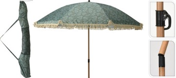 PARASOL PLAŻOWY Z FRĘDZLAMI ŁAMANY