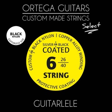 Struny do guitarlele Ortega GTLSBK 26-40 czarne