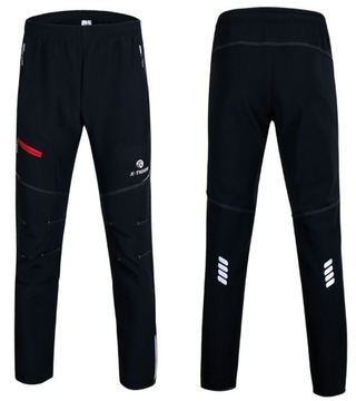 SPODNIE NA ROWER SOFTSHELL ZIMOWE CIEPŁE TERMO PRO