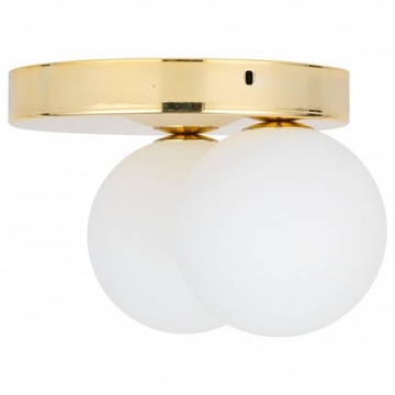 Lampa sufitowa plafon BIANCA 2 złota kula