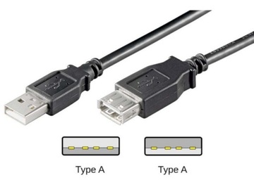 Высокоскоростной удлинитель USB 2.0 Черный 1,8 м