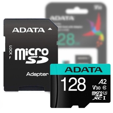 ADATA Premier PRO | 128GB | Karta microSDXC + adapter SD | do filmów 4K UHD