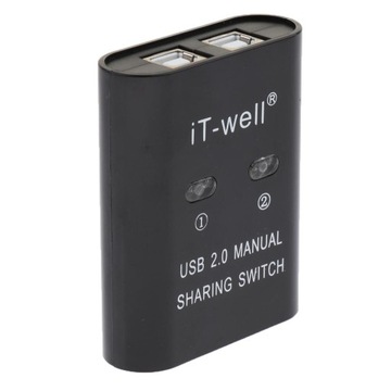 USB Sharing Switch KVM Switcher Adapter Box Black