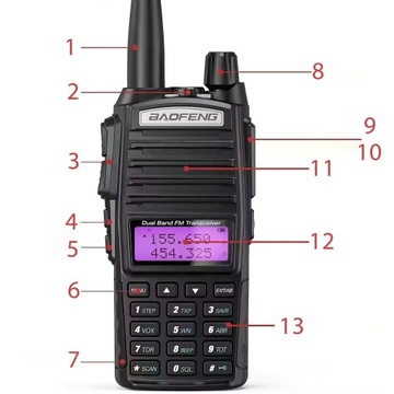 Baofeng EU82X 8W КОННЫЙ ПРИЦЕП SOLID Модернизированный UV-82 PMR446 LONG RANGE