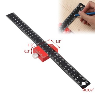 Раздвижной штангенциркуль 45° 90° 135° 30 см под разными углами