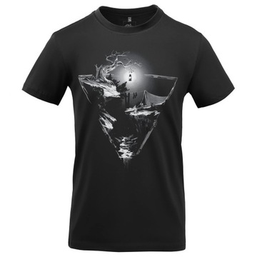 Koszulka Męska sportowa Bawełniana T-shirt Helikon Night Valley czarna S