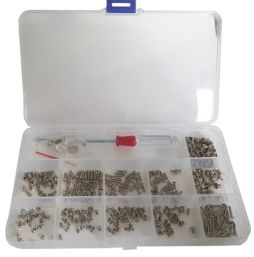 Zestaw śrubek i nakrętek stożkowych M3 i M2 M2.5 360szt