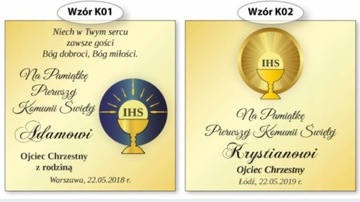 PREZENT NA PIERWSZĄ KOMUNIĘ ŚWIĘTĄ PAMIĄTKA KOMUNII ŚW ŁAŃCUSZEK ANIOŁEK