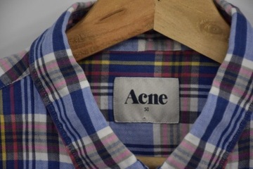 Acne Jeans Straight check koszula męska M 50 krata