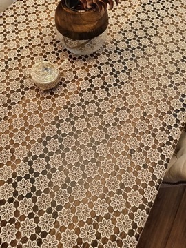 OBRUS CAPPUCCINO GIPIUROWY GIPIURA NA METRY 142CM SZEROKOŚĆ NR3 METR 65 ZŁ