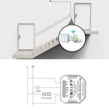 Модуль диммера света RTX, 2 цепи, внутренний Wi-Fi TUYA