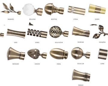 ОДИНАРНЫЙ МЕТАЛЛИЧЕСКИЙ КАРДИН 260 СМ 19 ММ С ЛЯГУШКАМИ РАЗНЫЕ ЦВЕТА КОНЦОВ