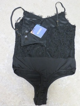 Missguided Black Lace Overlay Bodysui body 36-TRx2