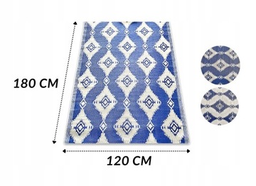 КОВЕР ДЛЯ ТЕРРАСЫ НА БАЛКОНЕ 120 x 180 СМ, ЦВЕТ ГРАФИТ