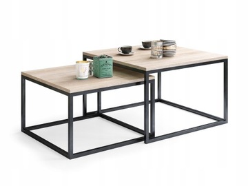 stolik kawowy ława industria loft dąb sonoma 50 60