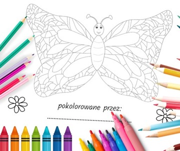 KOLOROWANKA do druku MOTYLEK nr01 dla dzieci PDF