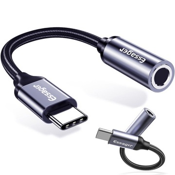 Adapter AUX Audio USB-C TYP-C Przejściówka do Słuchawek Słuchawki 3.5mm DAC