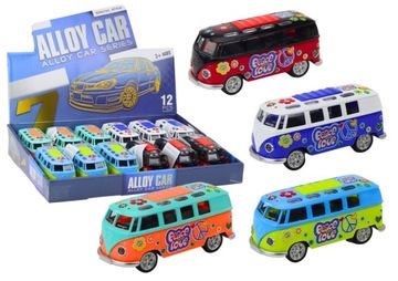 BUS CAMPER METALOWY ŚWIATŁA DŹWIĘKI NAPĘD OTWIERANE DRZWI
