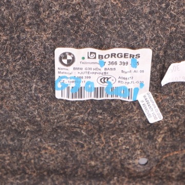 BMW G30 F90 M5 POUZDRO KRYT ČALOUNĚNÍ KRYTU KUFRU 7366399