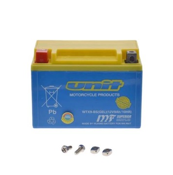 AKUMULATOR WTX9-BS YTX9-BS GEL UNIT12 V UNIT MOTOCYKL SKUTER QUAD