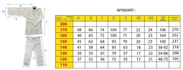 Judoga KIMONO do JUDO i Aikido z pasem - 160 cm