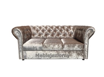 Stylowa sofa pikowana chesterfield gloss velvet