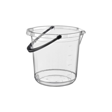 Wiadro z uchwytem 10 L przezroczyste E-553