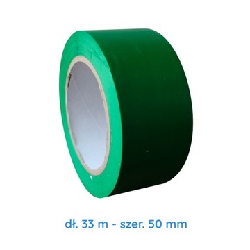 Taśma do wyznaczania stref samoprzylepna zielona - 50 mm / 33 m