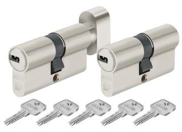 Komplet wkładek ABUS D10 z gałką 30/50+30/50G KL.C