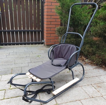 САНКИ BASIC EVO + ПУШЕР + ТОЛСТЫЙ МАТРАС + РЕМЕНЬ + ПОДНОжки