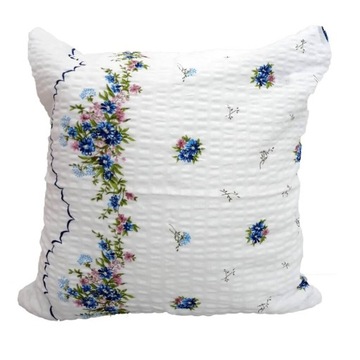 Наволочка из коры 40х40 с узором экзотических листьев