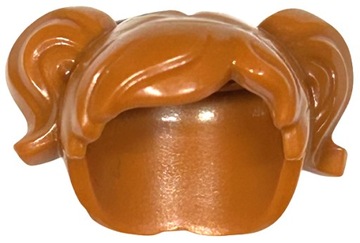 Lego Nowe Włosy Dark Orange 2 małe kucyki dziewczynka 35701