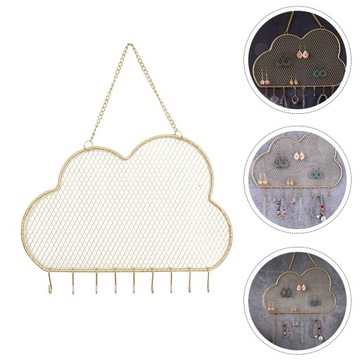 UCHWYT NA BIŻUTERIĘ WIESZAK W CHMURZE STOJAK NA BIURKO DEKOR