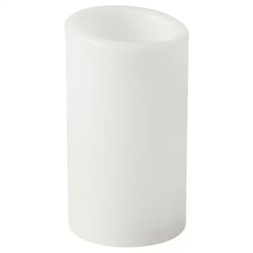 IKEA ADELLOVTRAD Świeca bryłowa LED, biały 14 cm