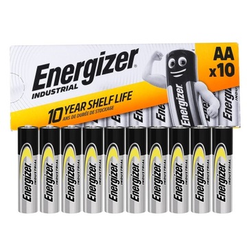 10 промышленных щелочных батарей типа AA R6 Energizer