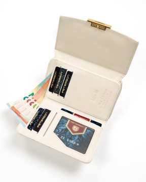 PETERSON portfel damski na karty średni antykradzieżowy RFID w pudełku