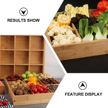 Разделенный сервировочный поднос, деревянное отделение для тарелок.