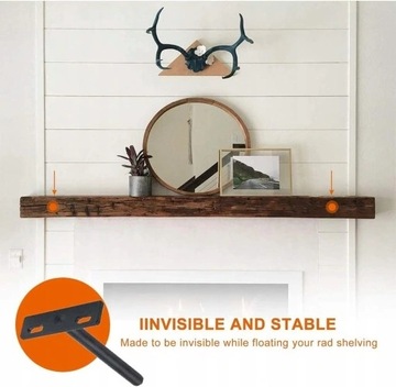 4 невидимых кронштейна для плавающих полок