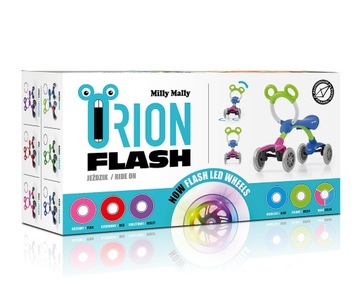 ORION FLASH RIDE-BY RIDE, КОЛЕСА С ОСВЕЩЕНИЕМ, РЕЗИНОВЫЙ ШОК.