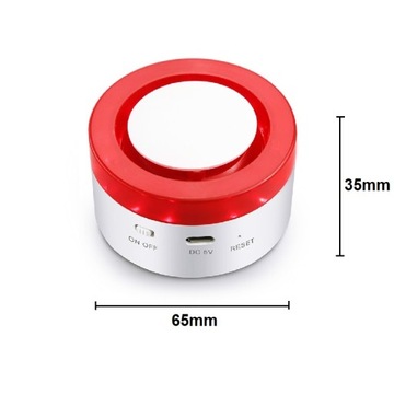 БЕСПРОВОДНАЯ СИРЕНА ТРЕВОГИ WiFi TUYA SMART НА ПОЛЬСКОМ + 4xPIR