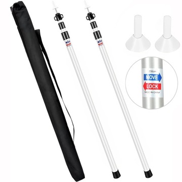 PRĘTY DRĄŻKI TELESKOPOWE NAMIOTU ALUMINIOWY REGULOWANY DRĄŻEK 90CM-230CM